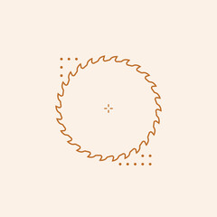 Carpentry, woodworking retro vintage logo design. Sawmill / saw logo