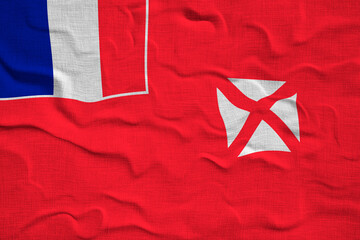 National flag of Wallis and Futuna.  Background  with flag of  Wallis and Futuna. - obrazy, fototapety, plakaty