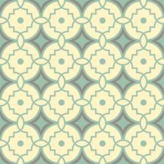 seamless retro geometric ornamental pattern - 718561941