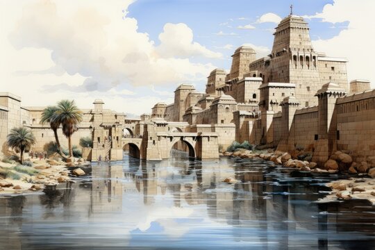 Exploring the ancient city of Babylon, Iraq.