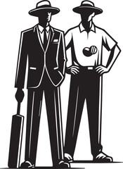 Cricket Umpire Silhouette Design