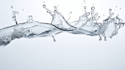 Water splash isolated on white background.