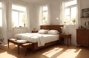 日当たりのいいベッドルーム