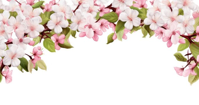 pink cherry blossom isolated