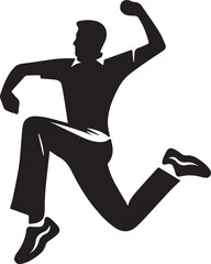 Cricket Bowler Bowling Action Silhouette Design, 