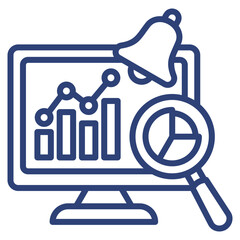Data Monitor Icon Element For Design