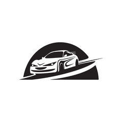 Racing Car silhouette, Art, Logo