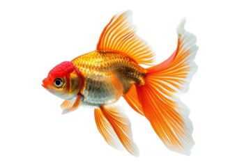 Goldfish on transparent background