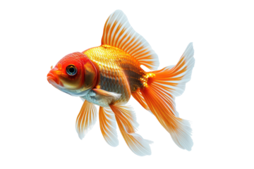 Goldfish on transparent background