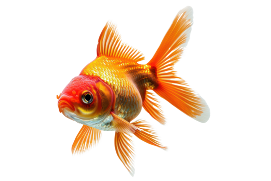 Goldfish on transparent background