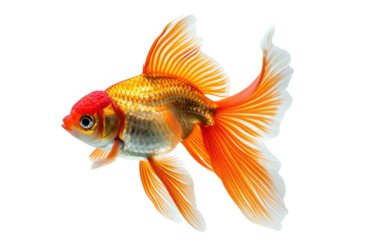 Goldfish on transparent background