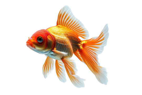 Goldfish on transparent background