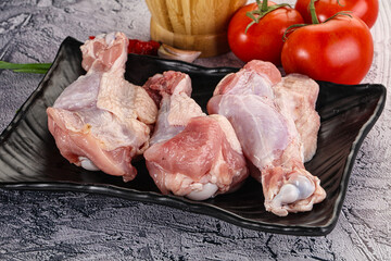 Raw turkey shoulder wing for cooking