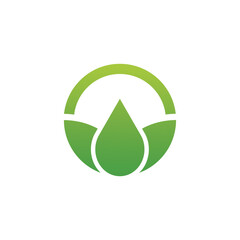 green leaf with drops