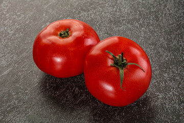 Two ripe sweet organic tomato