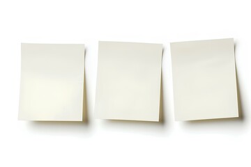 Plain white sticky post note isolated on white background. generative AI
