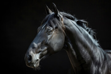 The regal profile of a majestic stallion