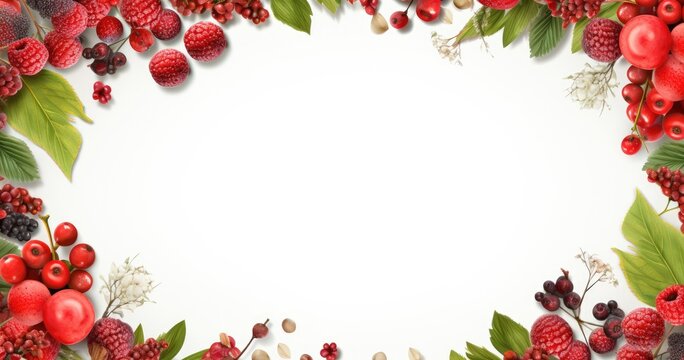 frame made of berries