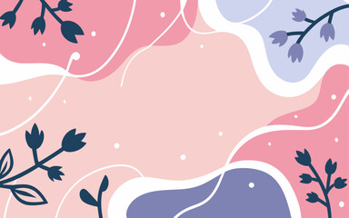 Abstract tulip background poster. Good for fashion fabrics, postcards, email header, wallpaper, banner, events, covers, advertising, and more. Valentine's day, women's day, mother's day background.