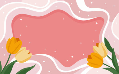 Abstract tulip background poster. Good for fashion fabrics, postcards, email header, wallpaper, banner, events, covers, advertising, and more. Valentine's day, women's day, mother's day background.