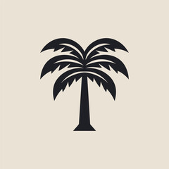 Palm tree logo design vector template