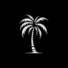 Palm tree logo design vector template