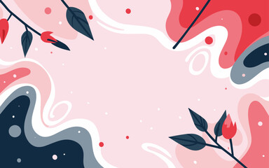 Abstract tulip background poster. Good for fashion fabrics, postcards, email header, wallpaper, banner, events, covers, advertising, and more. Valentine's day, women's day, mother's day background.