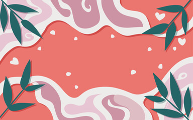 Abstract tulip background poster. Good for fashion fabrics, postcards, email header, wallpaper, banner, events, covers, advertising, and more. Valentine's day, women's day, mother's day background.