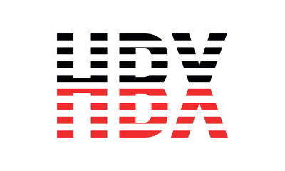 HBX three initial letter iconic line negative space minimal logo design vector template. monogram, abstract, wordmark, business, typography, minimalist, brand, company, flat, modern, unique, simple