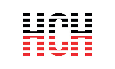 HCH three initial letter iconic line negative space minimal logo design vector template. monogram, abstract, wordmark, business, typography, minimalist, brand, company, flat, modern, unique, simple