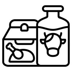 Milk Bottle Icon Element For Design