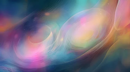 Cercles muraux Ondes fractales abstract colorful magical curve wave background