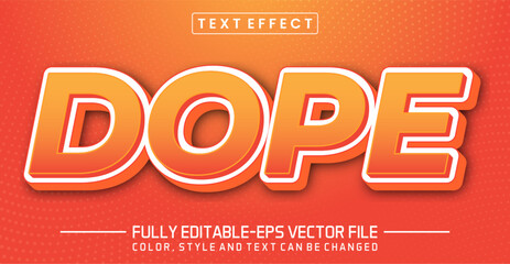 Dope orange font Text effect editable