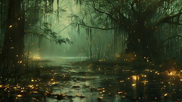 Beware the alluring glimmer of willothewisps in the swamp, for they are known to lead travelers astray, their mysterious lights guiding them deeper into the dark and treacherous Fantasy animation