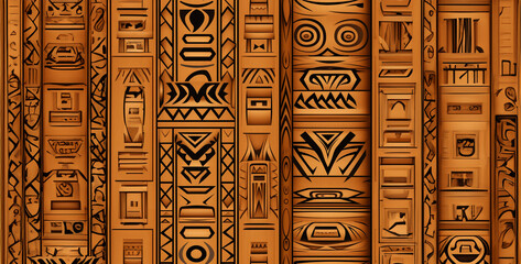background with pattern, wood tribal patterns