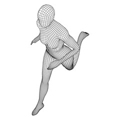 Running woman. Sprinter silhouette.