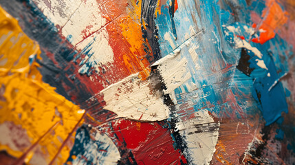 Close Up of a Colorful Painting