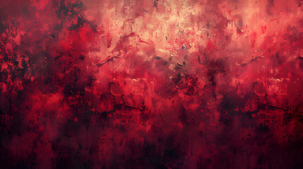 Abstract Painting in Red and Black