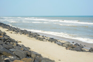 waves on the beach