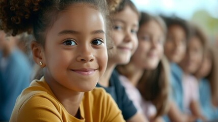 Group of diverse school students