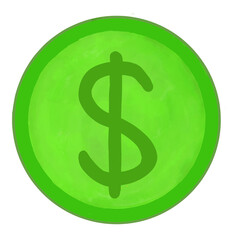 dollar coins green 