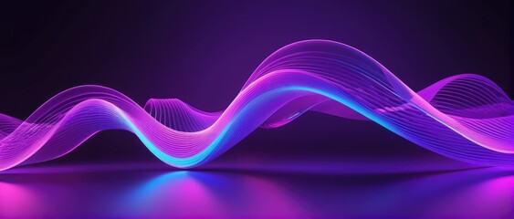 Abstract light wave Background ,aesthetic, colorful background with abstract shape glowing in ultraviolet spectrum, curvy neon lines, Futuristic