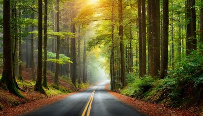 Obraz premium road in the forest