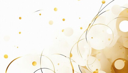 Abstract background with waves for banner. Golden waves on a gradient background. Vector white luxury background.