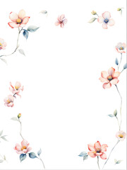 watercolor-minimalist-illustration-featuring-a-red-flower-yellow-flower-blue-flower-and-white