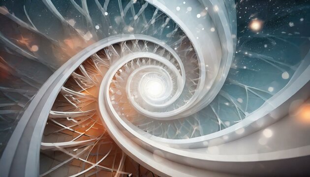 Infinite Horizons: Chronometric Spiral Dance"