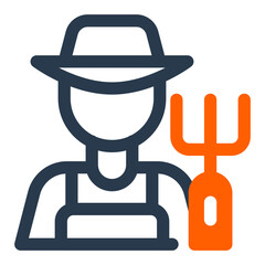 Experienced Farmer Vector Icon Illustration