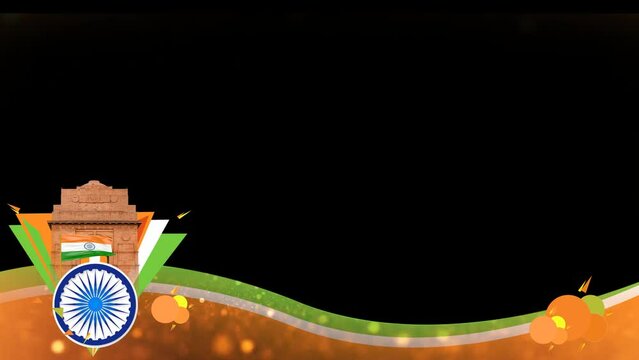 Lower 3rd Jacket of India's Republic Day and Independence Day in Alpha Channel