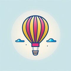 Hot_Air_Balloon_Modern_Line_Icon_Vector_Line