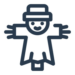Fototapeta premium Scarecrow Guardian Vector Icon Illustration